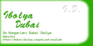 ibolya dubai business card